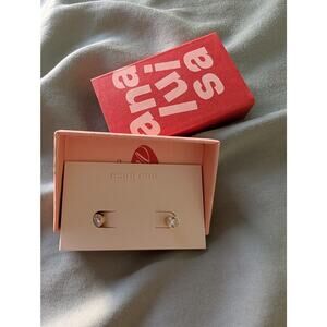 New Ana Luisa Gold Stud Earrings - Invisible Set Studs Medium